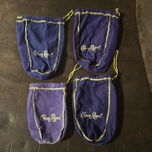 $4 bundled - 4 PC Crown Royal Bags